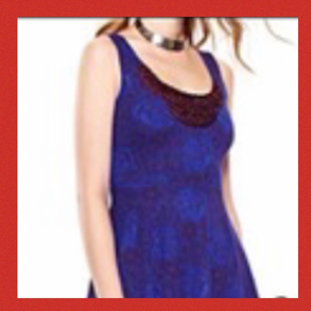 FREE PEOPLE JEWEL NECK SUNDRESS WITH NETTING MED